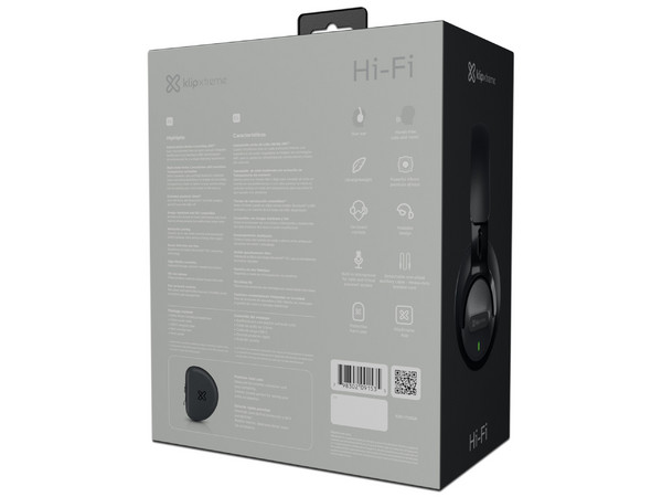 Audífonos Inalámbricos Tipo Diadema Klip Xtreme Hi-Fi, Respuesta de Frecuencia 20 Hz - 20kHz, Micrófono Integrado, Bluetooth, Cancelación ANC. Color Gris.