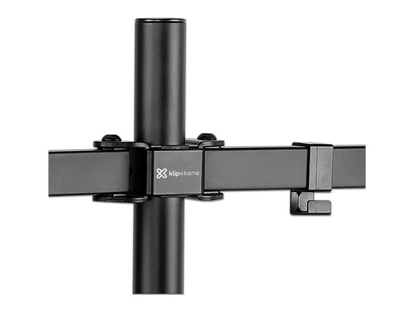 Soporte VESA Klip Xtreme con brazos articulados para 2 Pantallas de 13 a 32 Pulgadas.