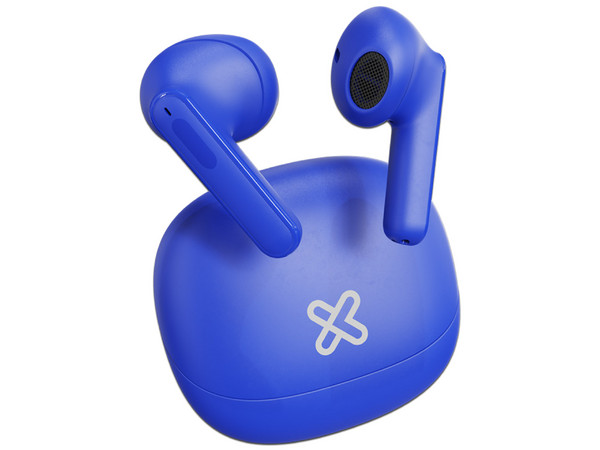 Audífonos TWS Klip Xtreme con estuche de carga, Bluetooth, USB-C, IPX4. Color Azul