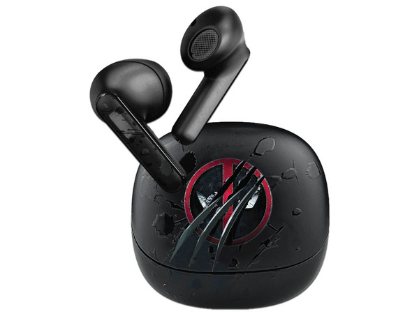 Audífonos Inalámbricos Klip Xtreme con Estuche de Carga, Bluetooth, Marvel Deadpool. Color Negro.