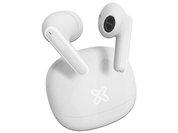 Audífonos TWS Klip Xtreme con estuche de carga, Bluetooth, USB-C, IPX4. Color Blanco