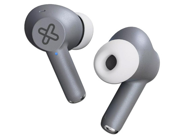 Audífonos Inalámbricos Klip Xtreme Buds-Fi, Con Estuche de Carga, Respuesta de Frecuencia 20Hz - 20kHz, Bluetooth. Color Gris.
