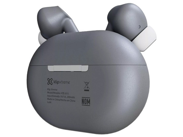 Audífonos Inalámbricos Klip Xtreme Buds-Fi, Con Estuche de Carga, Respuesta de Frecuencia 20Hz - 20kHz, Bluetooth. Color Gris.
