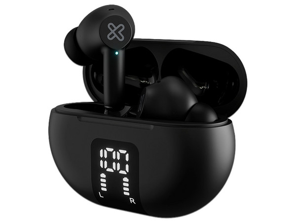 Audífonos Inalámbricos Klip Xtreme EdgeBuds, Con Estuche de Carga, Respuesta de Frecuencia 20Hz - 20kHz, Bluetooth. Color Negro.