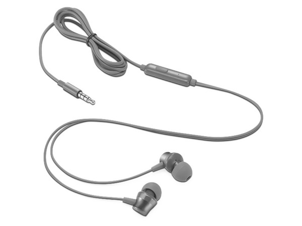 Audífonos Alámbricos Lenovo 110, Respuesta de Frecuencia 100 - 20 kHz, 3.5mm. Color Gris.