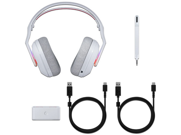 Audífonos Gamer Logitech Astro A20 X con Micrófono, iluminación RGB, Inalámbrico USB, Color Blanco.