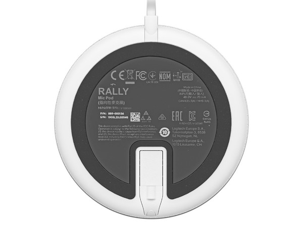 Micrófono de mesa Logitech Rally Pod, Color Blanco.