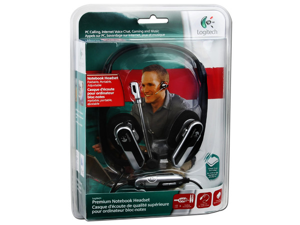 Audífonos con Micrófono Logitech Premium con Adaptador USB/Analógico