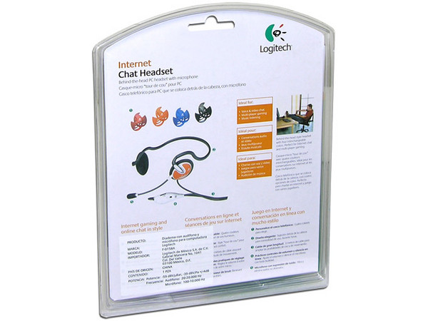 Audífonos Logitech Internet Chat con Micrófono Ajustable y 4 Colores Intercambiables.