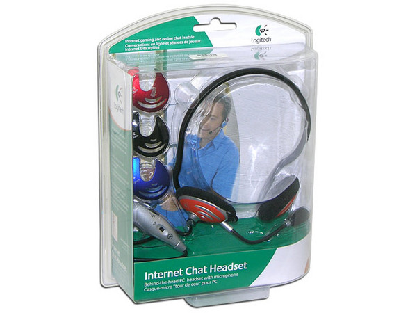 Audífonos Logitech Internet Chat con Micrófono Ajustable y 4 Colores Intercambiables.