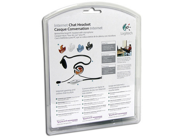 Audífonos Logitech Internet Chat con Micrófono Ajustable y 4 Colores Intercambiables.