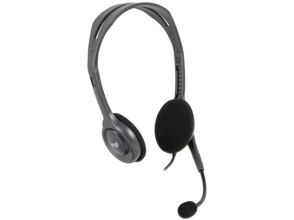 Audífonos estéreo con micrófono Logitech h110.