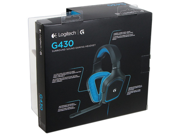 Audífonos con Micrófono Logitech G430 con tecnología Dolby sonido envolvente 7.1, 3.5 mm.