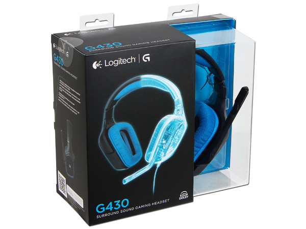 Audífonos con Micrófono Logitech G430 con tecnología Dolby sonido envolvente 7.1, 3.5 mm.