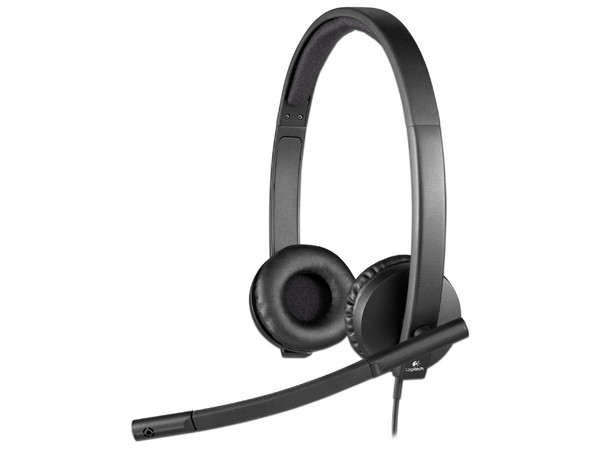 Diadema Logitech H570E con micrófono y control de volumen, USB.