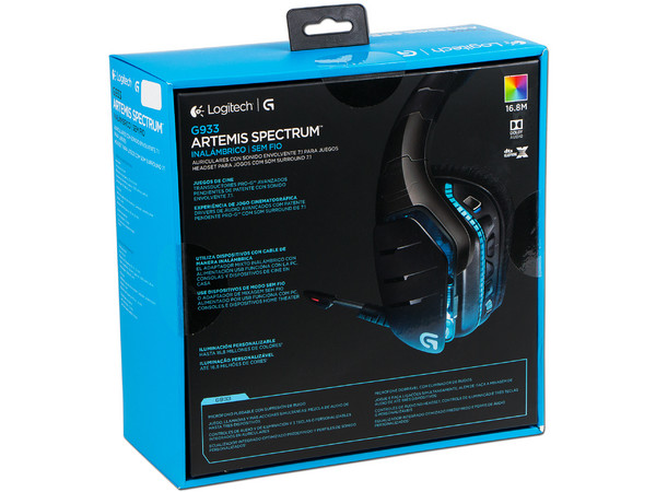 Audífonos Inalámbricos con Micrófono Logitech G933 Artemis Spectrum, con tecnología Dolby y DTS Headphone X Sonido Envolvente 7.1.