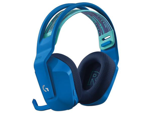 Audífonos con micrófono inalámbricos Gamer Logitech G733 LightSpeed, Iluminación RGB, USB. Color Azul.