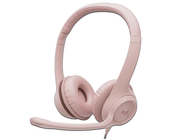 Audífonos con Micrófono Logitech H390, Respuesta de Frecuencia 20-20000Hz, USB. Color Rosa.