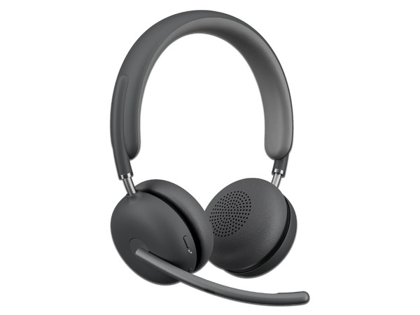 Audífonos Inalámbricos tipo Diadema Logitech Zone Wireless 2 UC Version, Cancelación de ruido activa, Bluetooth 5.2, Receptor USB-C con adaptador USB. Color Negro.