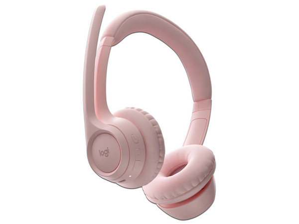 Audífonos Tipo Diadema Logitech Zone 300, Con Micrófono, Respuesta de Frecuencia 50Hz - 20kHz, Bluetooth, Color Rosa.