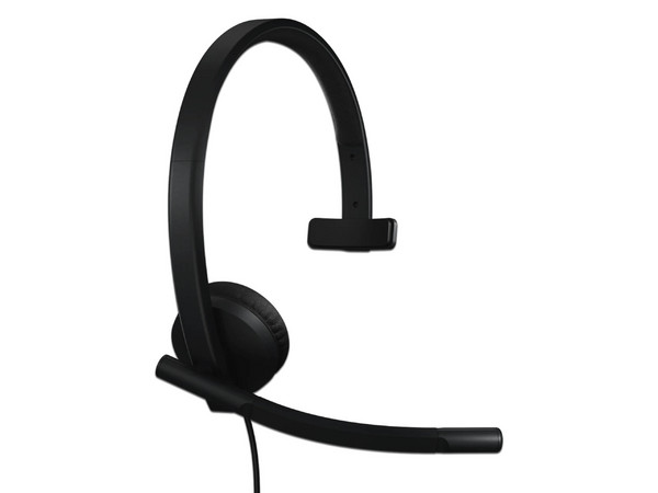 Audífonos Monoaural Tipo Diadema Logitech H570E , Con Micrófono, Respuesta de Frecuencia 20Hz - 20KHz, USB Tipo C. Color Negro.