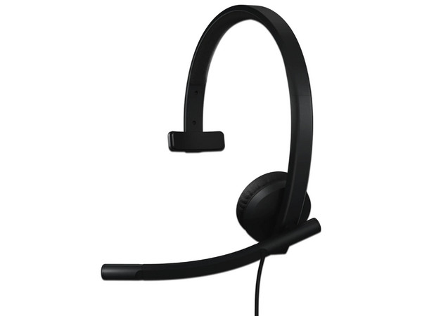Audífonos Monoaural Tipo Diadema Logitech H570E , Con Micrófono, Respuesta de Frecuencia 20Hz - 20KHz, USB Tipo C. Color Negro.