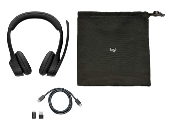 Audífonos Inalámbricos tipo Diadema con Micrófono Logitech Zone 305 UC Version, Bluetooth 5.3, Receptor USB-C. Color Negro.
