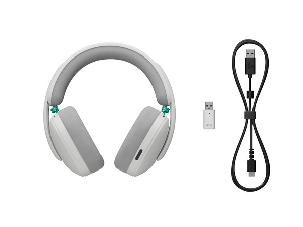 Audífonos Gamer Logitech G325, Respuesta de Frecuencia 20Hz - 20kHz, Micrófono Integrado, Batería Recargable, Bluetooth, Receptor USB. Color Blanco.