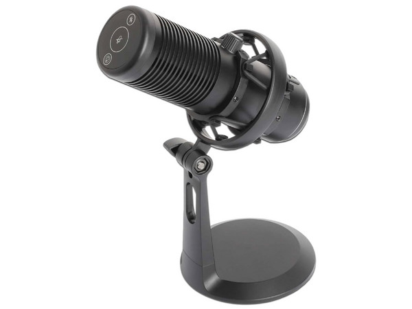 Micrófono Manhattan 102674, Respuesta de Frecuencia 20Hz - 20kHz, Iluminación LED, USB, Color Negro.