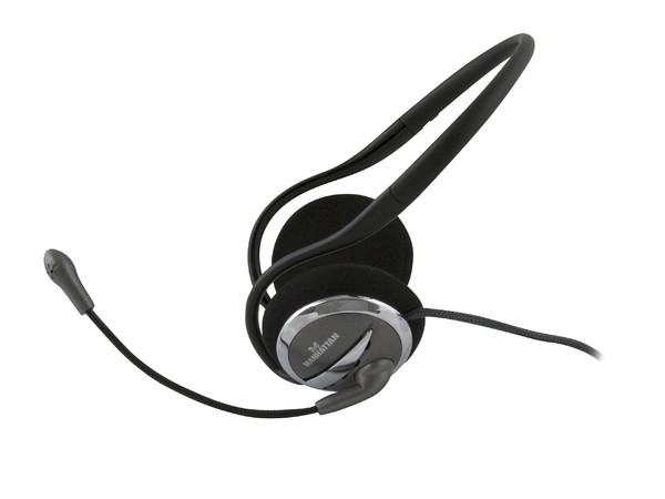 Audífonos para la nuca Manhattan con Micrófono y Control de Volumen.