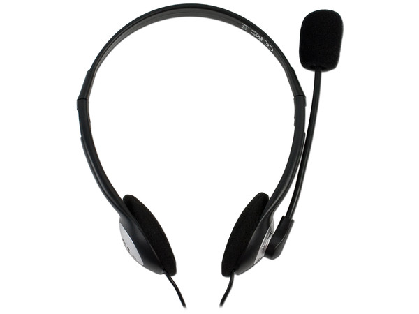 Audífonos Estéreo Manhattan 164429 con Micrófono, Frecuencia de 20 Hz - 20kHz, Color Negro.