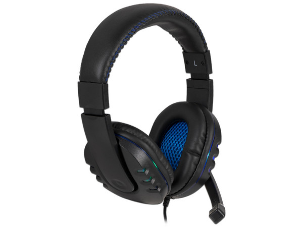 Audífonos tipo diadema para videojuegos Manhattan con micrófono, respuesta de frecuencia 20Hz-20,000Hz.