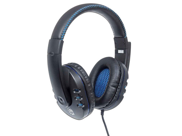 Audífonos con Micrófono Gaming Manhattan, Respuesta de Frecuencia 20Hz-20kHz, USB. Color Negro.