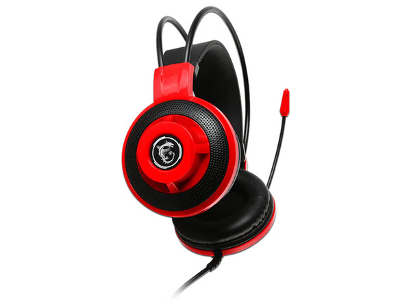 Audífonos Gamer MSI Gaming DS501, Respuesta de Frecuencia 20Hz - 20kHz, Con Micrófono, 3.5mm. Color Rojo/Negro.