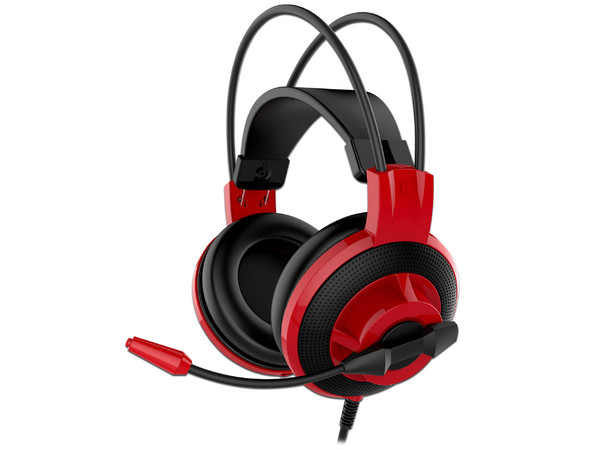 Audífonos Gamer MSI Gaming DS501, Respuesta de Frecuencia 20Hz - 20kHz, Con Micrófono, 3.5mm. Color Rojo/Negro.