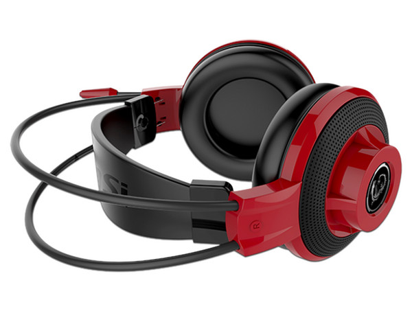 Audífonos Gamer MSI Gaming DS501, Respuesta de Frecuencia 20Hz - 20kHz, Con Micrófono, 3.5mm. Color Rojo/Negro.
