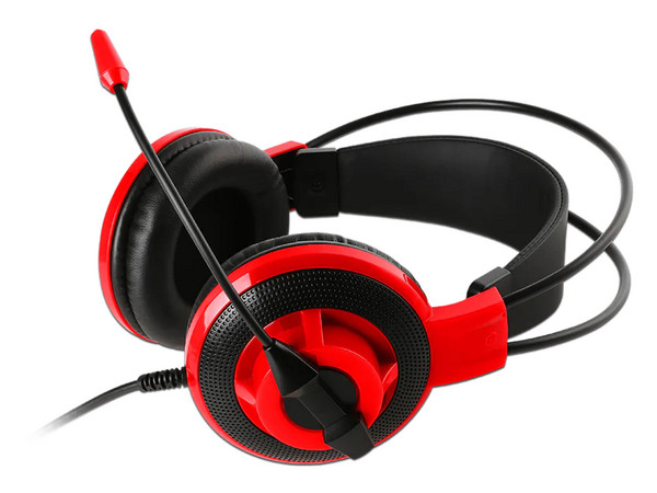 Audífonos Gamer MSI Gaming DS501, Respuesta de Frecuencia 20Hz - 20kHz, Con Micrófono, 3.5mm. Color Rojo/Negro.
