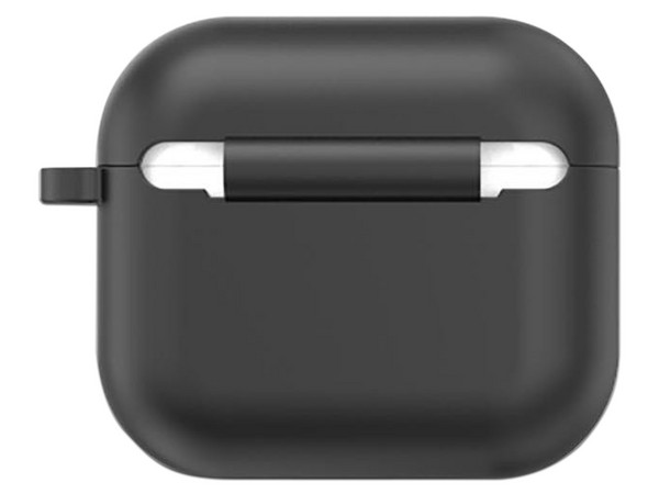Funda Protectora MYBAT de Silicon para AirPods 3 Gen, Color Negro.