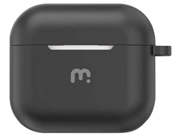 Funda Protectora MYBAT de Silicon para AirPods 3 Gen, Color Negro.