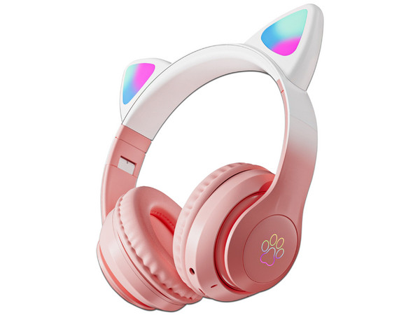 Audífonos inalámbricos MyBat Katchy Kitty RFHSBTST111, Rango de Respuesta de 20Hz - 20KHz, Bluetooth 5.3. Color Rosa.