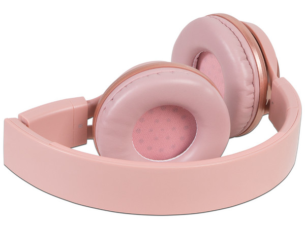 Diadema con Micrófono Mobifree Metallic MB-02011 respuesta de frecuencia 20-20KHz. Color Rosa.