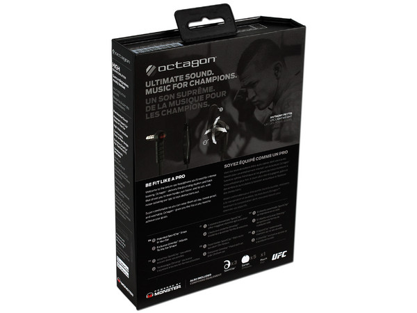 Audífonos Estéreo con micrófono Monster Octagon UFC con controles para iPhone, iPod, iPad.