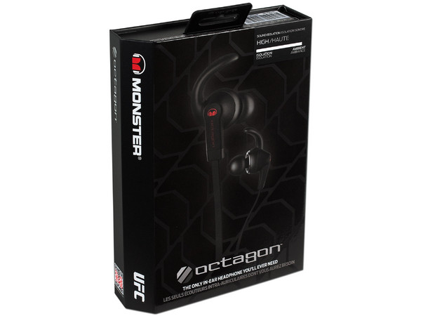 Audífonos Estéreo con micrófono Monster Octagon UFC con controles para iPhone, iPod, iPad.