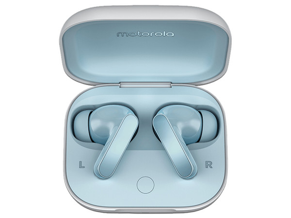Audífonos Inalámbricos Moto Buds XT2443-1 con Estuche de Carga, Bluetooth. Color Celeste Ilusión.