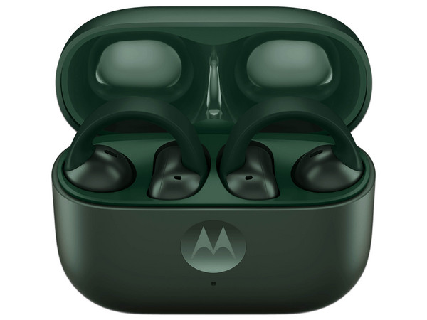 Audífonos Inalámbricos Motorola Moto Buds Loop, TWS, Estuche de Carga, Bluetooth, Doble Micrófono. Color Verde.
