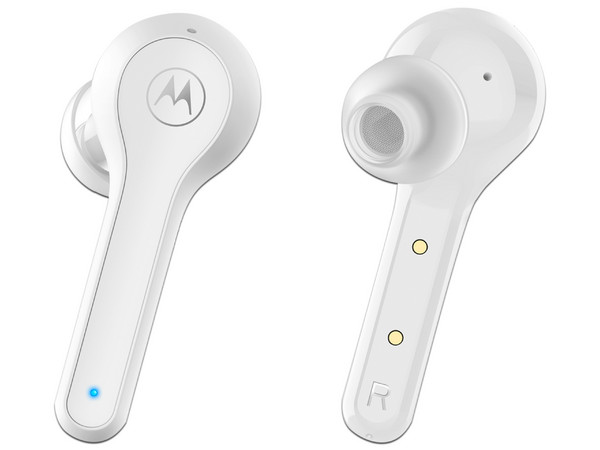 Audífonos Inalámbricos Motorola Moto Buds 085 con Estuche de Carga, Bluetooth, Resistente al agua. Color Blanco.
