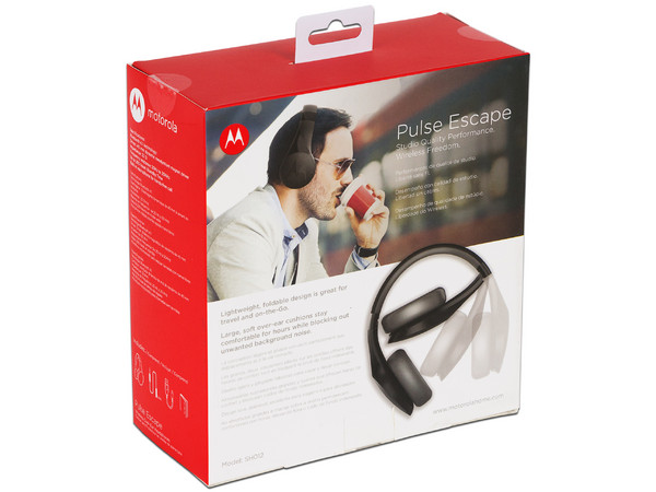 Audífonos tipo diadema Motorola Pulse Escape SH012 con micrófono, Bluetooth. Color negro.
