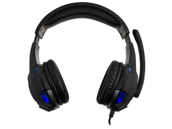 Audífonos tipo diadema Naceb-0304A con micrófono, respuesta de frecuencia 20 Hz - 20,000 Hz. Color Negro.