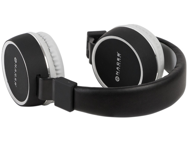 Audífonos con micrófono NACEB NA-0310G, respuesta de frecuencia 20-20,000 Hz. Color Negro.