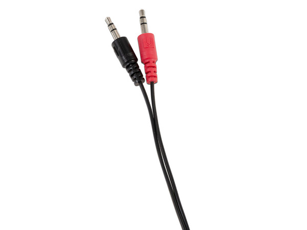 Audífonos con micrófono Naceb NA-0316, 2 x 3.5 mm. Color Negro.